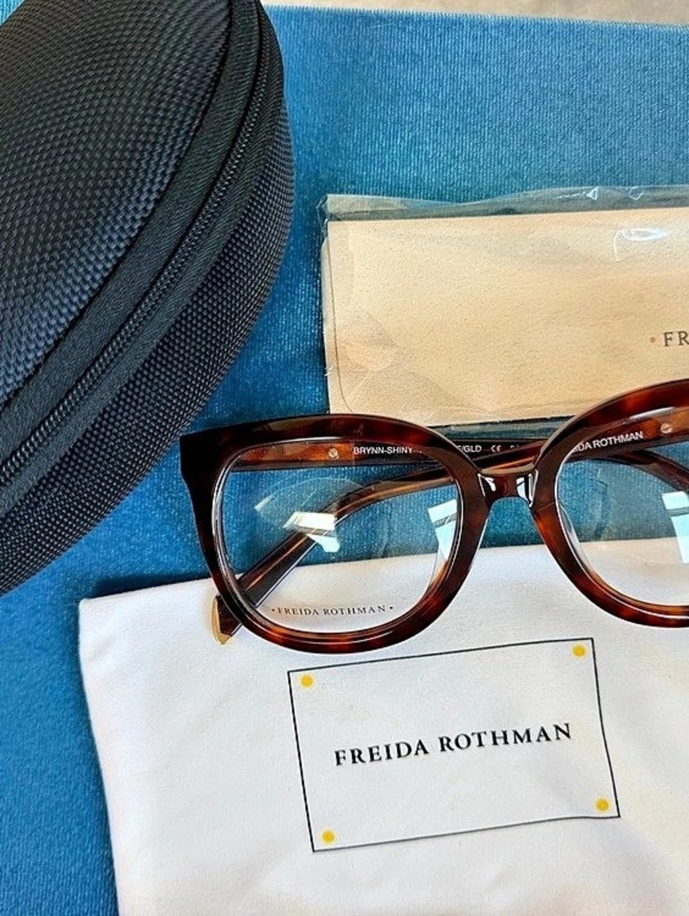 Freida Rothman Brynn Tortoiseshell Brown Optical Glasses with Case